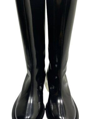 SIMONE ROCHA Black Rain Boots Clear Heel